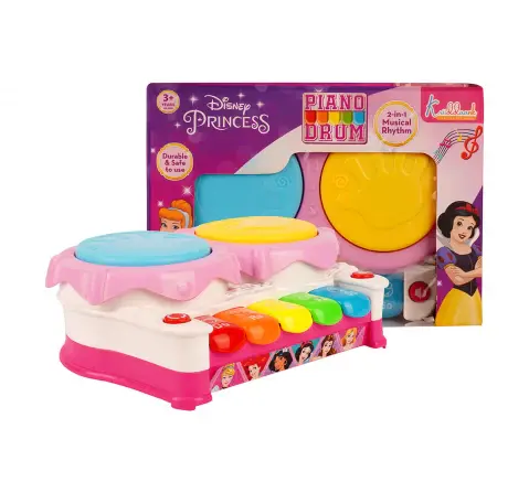 Kriiddaank 2 In 1 Piano Drum Set Disney Princess, 3Y+