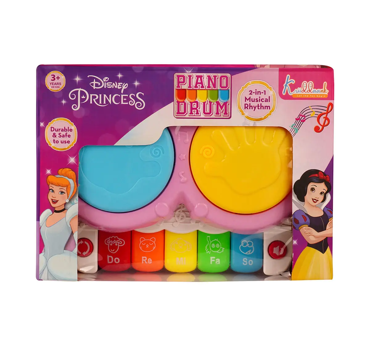 Kriiddaank 2 In 1 Piano Drum Set Disney Princess, 3Y+