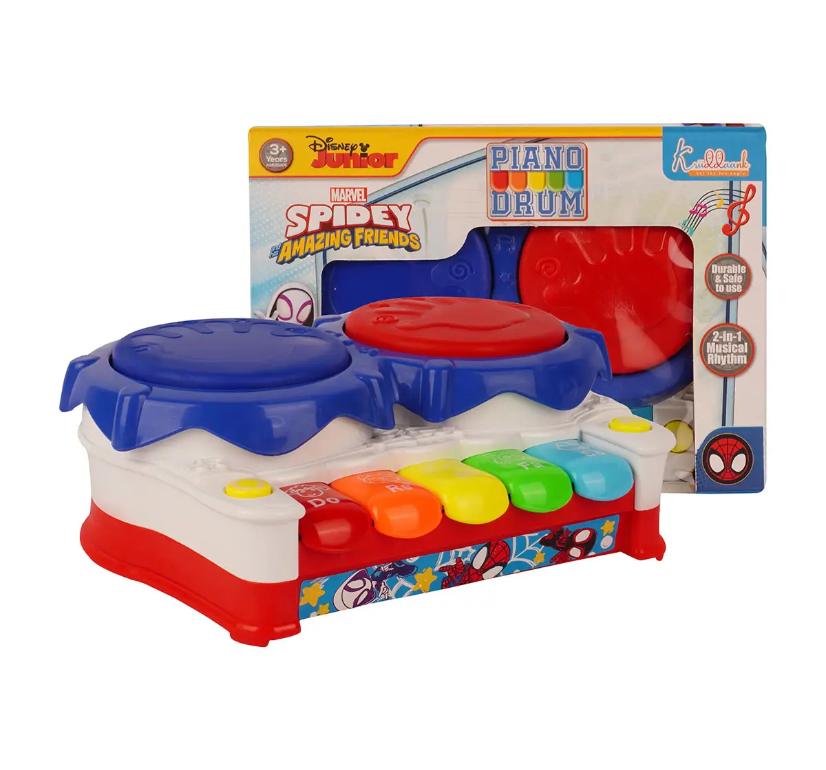 Kriiddaank 2 In 1 Piano Drum Set Spiderman, 3Y+