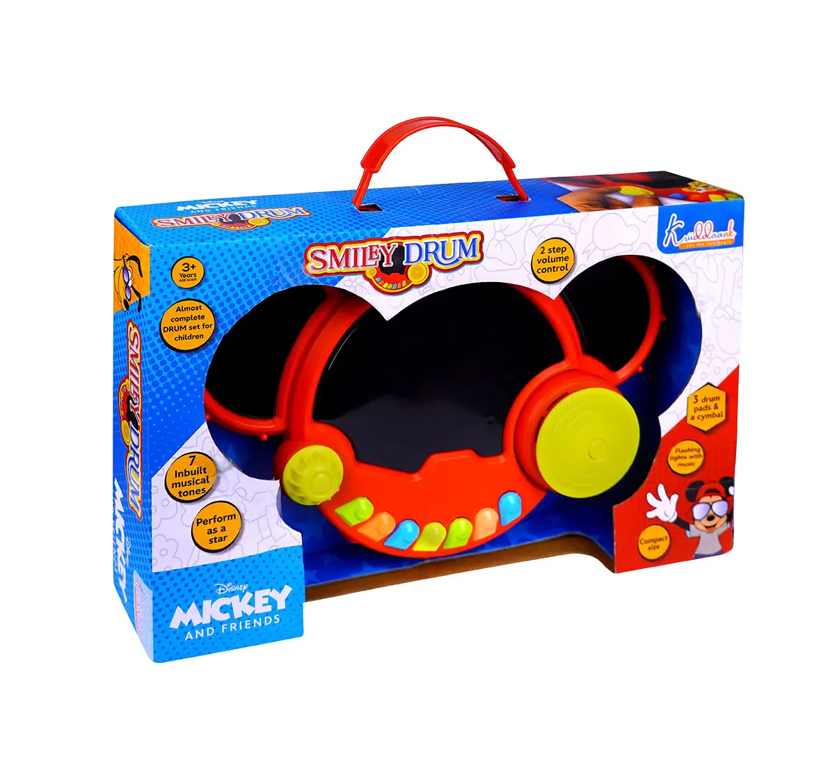 Kriiddaank Mickey & Friends Smiley Musical Drum, 3Y+