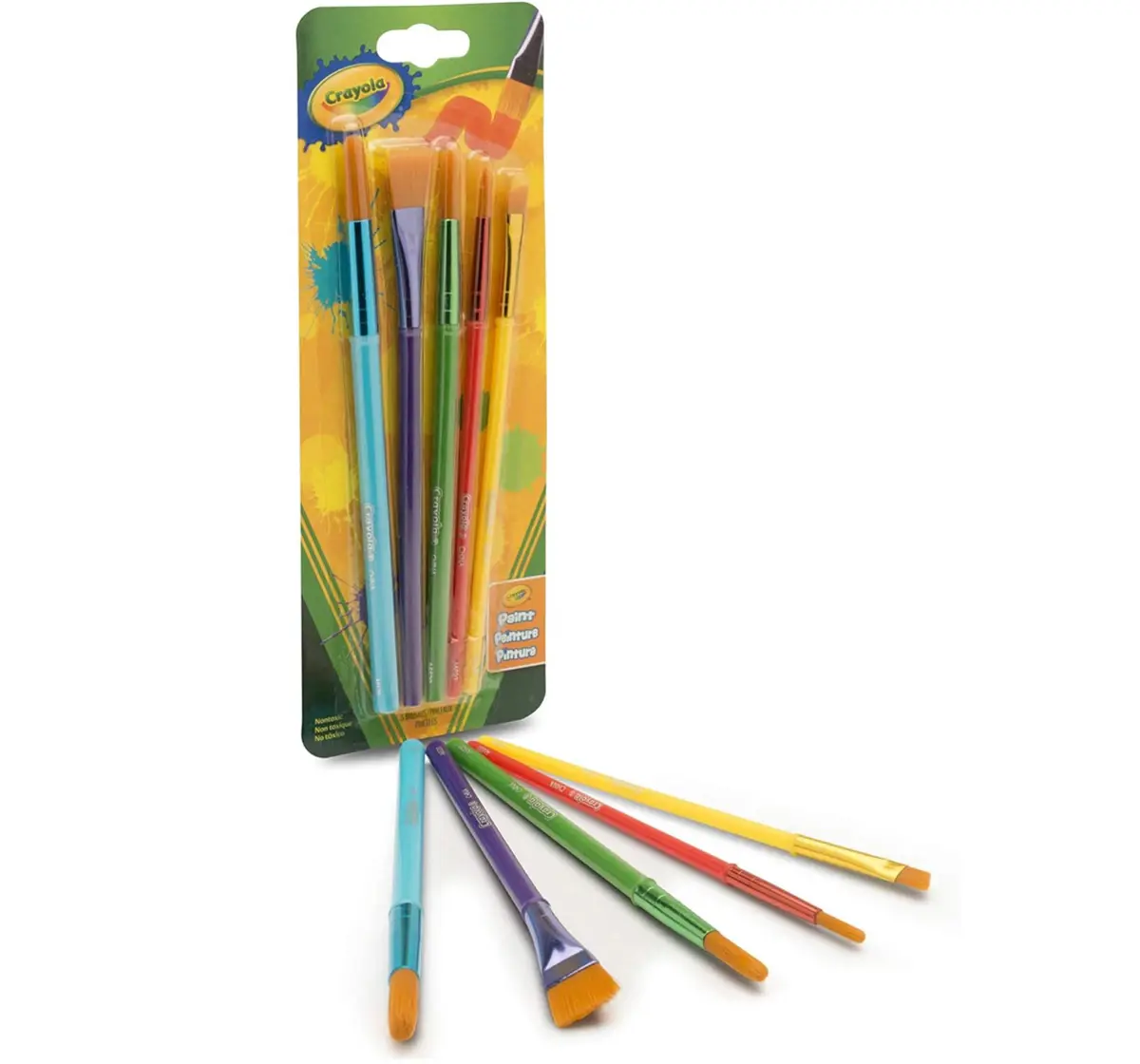 Crayola Assorted Size Brush Set, 5 pieces, 3Y+