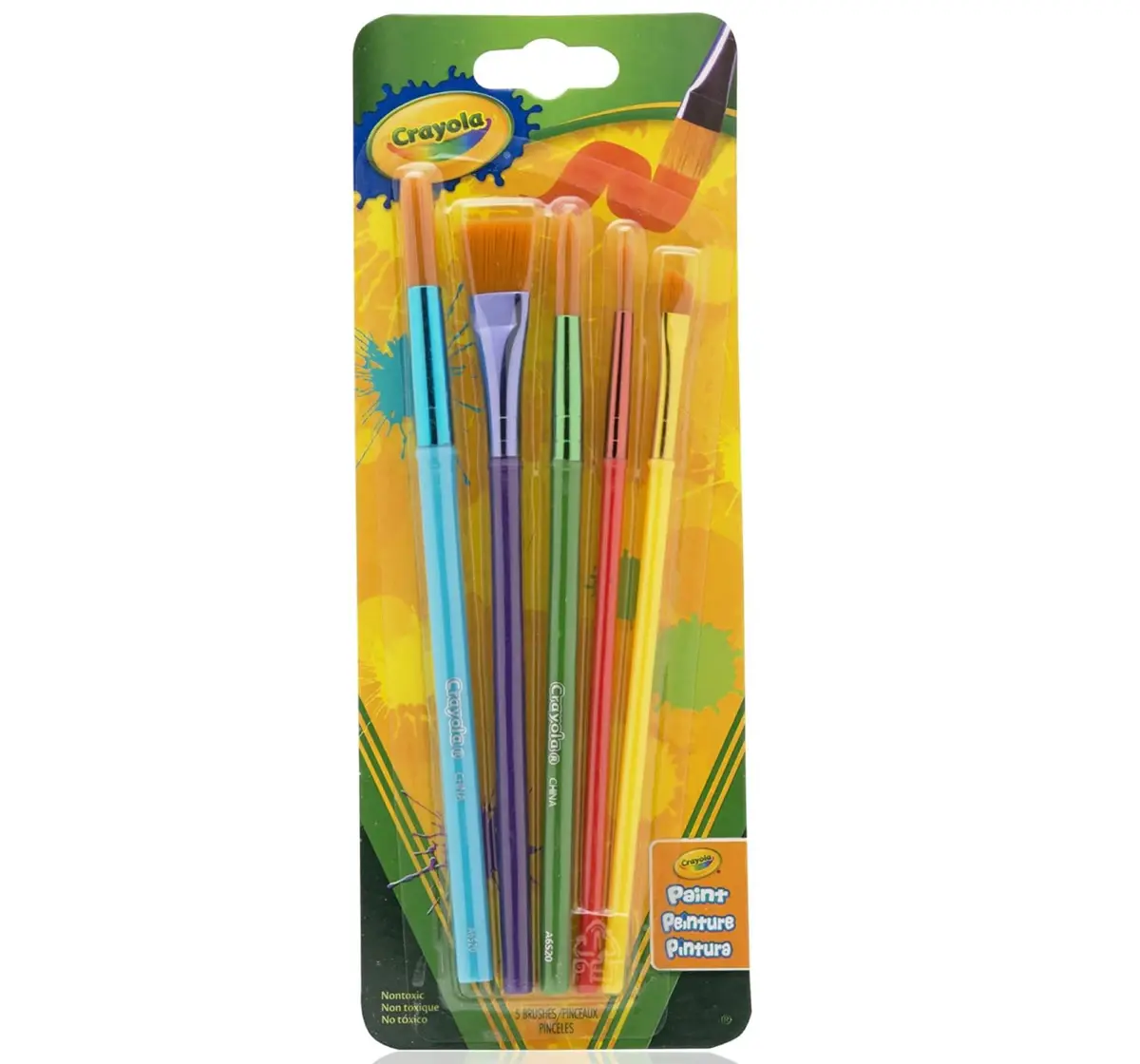 Crayola Assorted Size Brush Set, 5 pieces, 3Y+