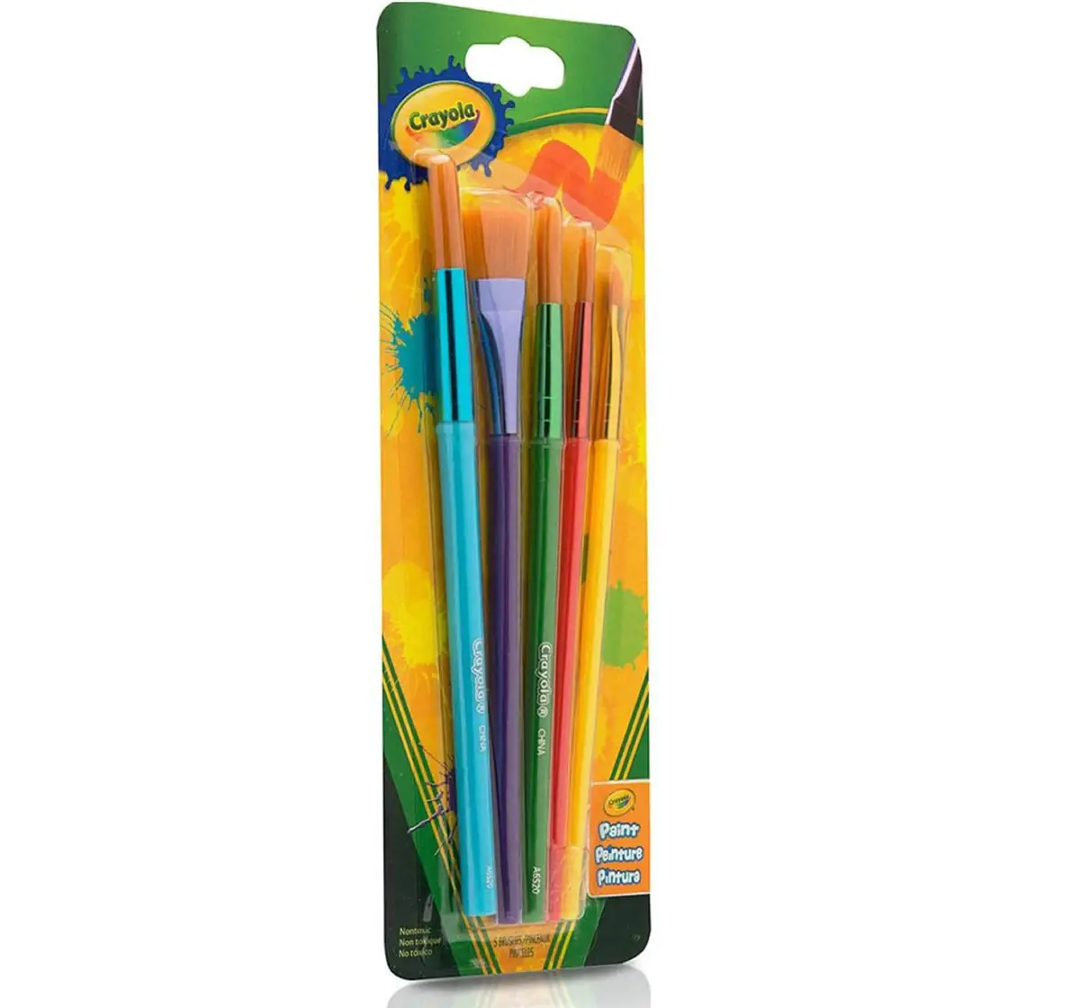 Crayola Assorted Size Brush Set, 5 pieces, 3Y+