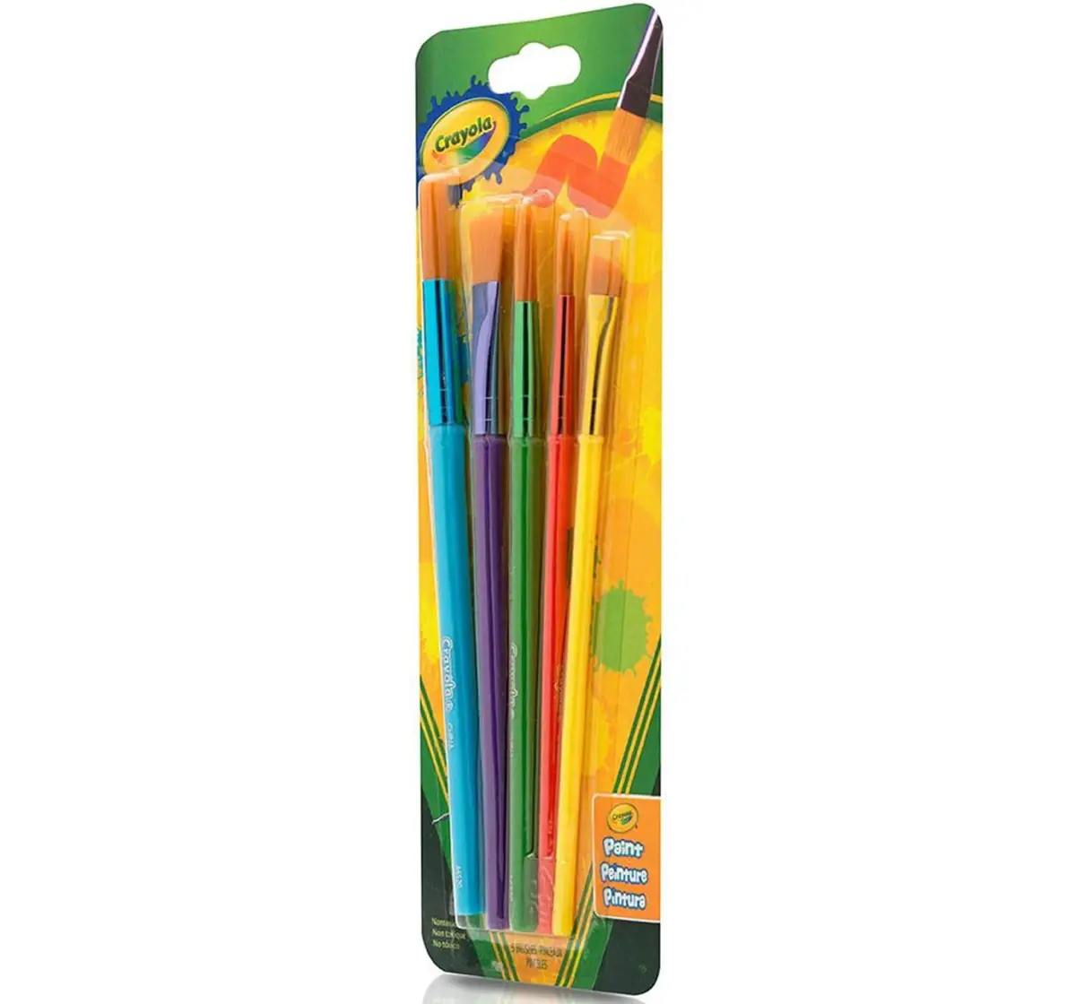 Crayola Assorted Size Brush Set, 5 pieces, 3Y+