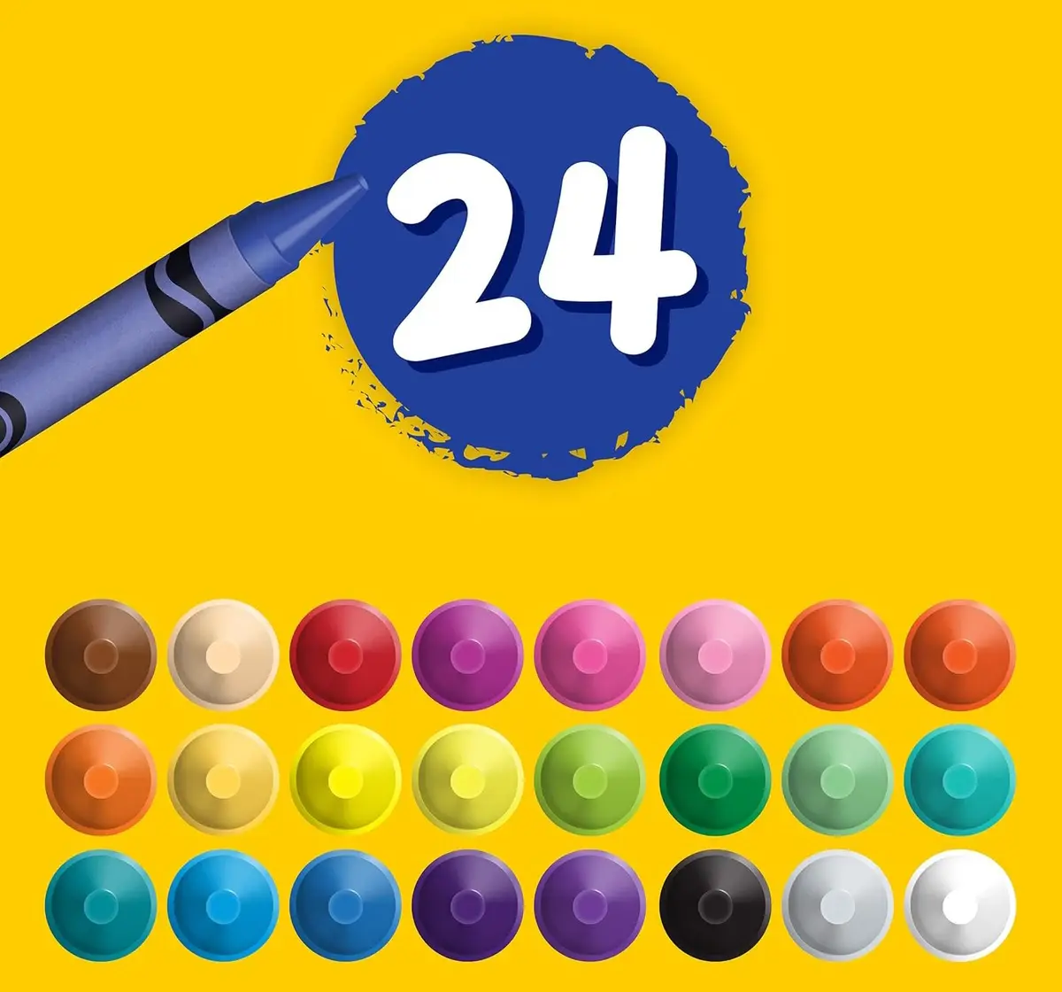 Crayola Ultra lean Washable Crayons, 24 pieces, 3Y+