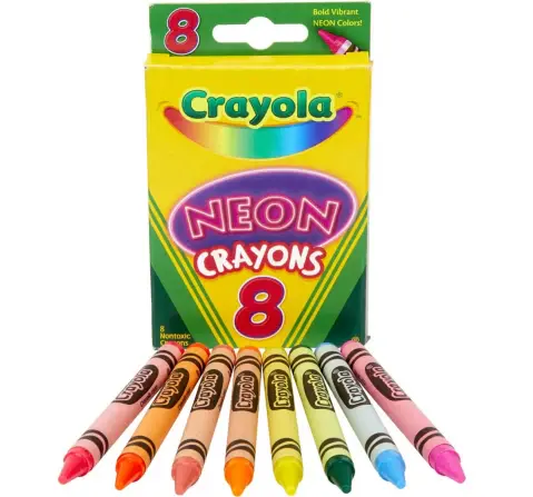 Crayola Neon Crayons, 8 Pieces, 3Y+