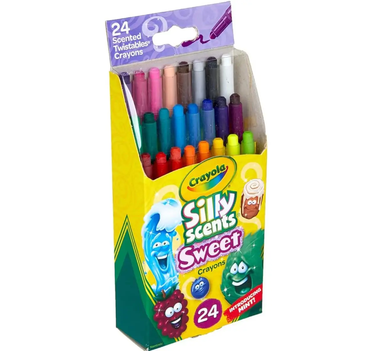 Crayola Sly Mini Twist Scented Crayons, 24 pieces, 3Y+