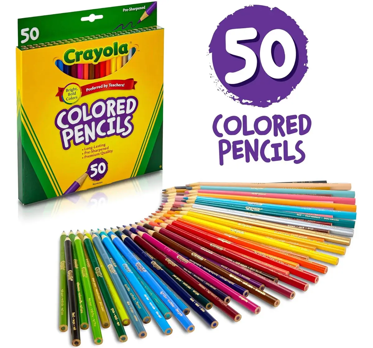 Crayola Colored Pencils, 50 pieces, 3Y+