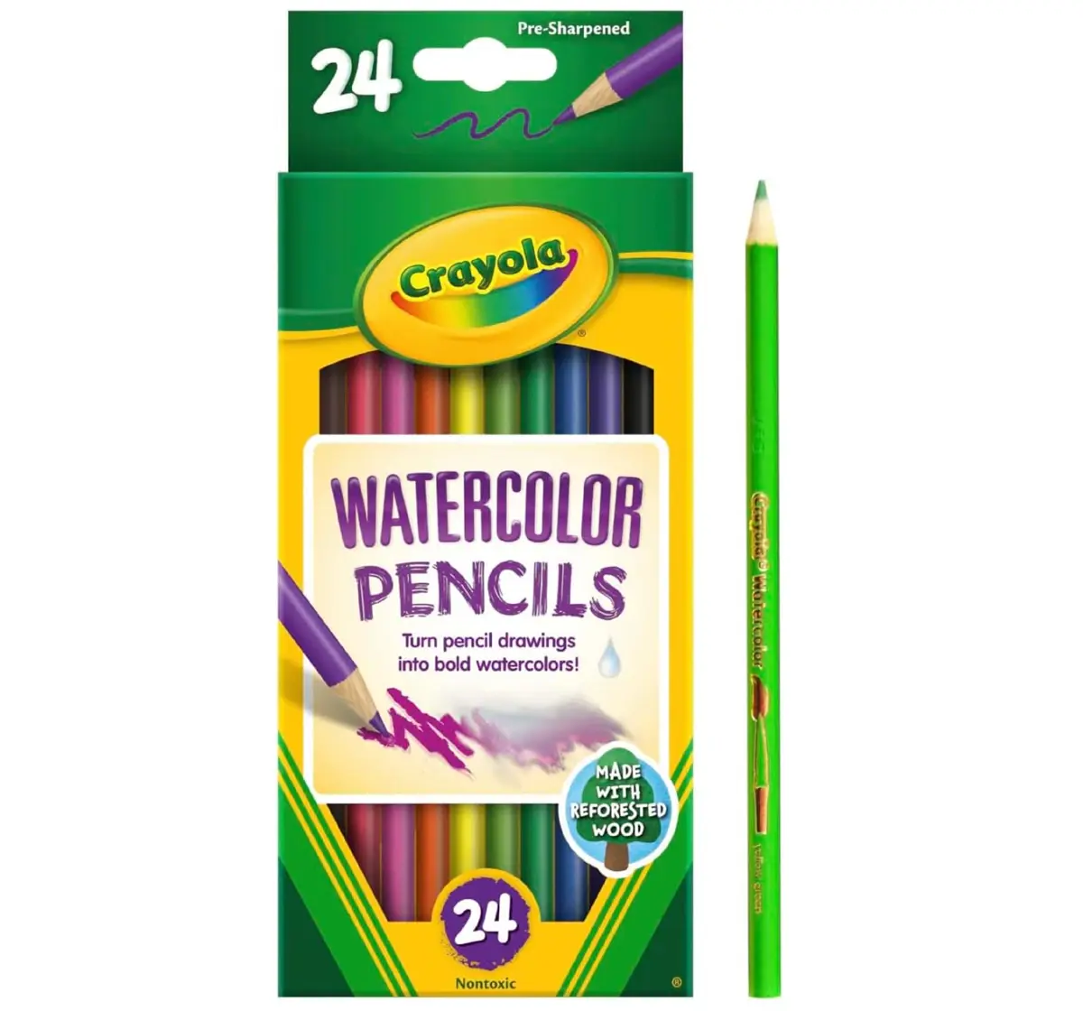 Crayola Watercolor Pencils, 24 pieces, 3Y+