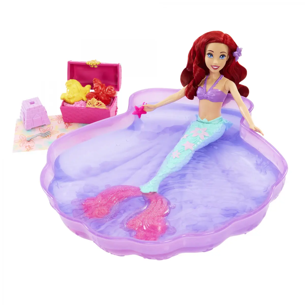 Disney Princess Mermaid Doll Ariel + Pool Playset, 3Y+, Multicolour