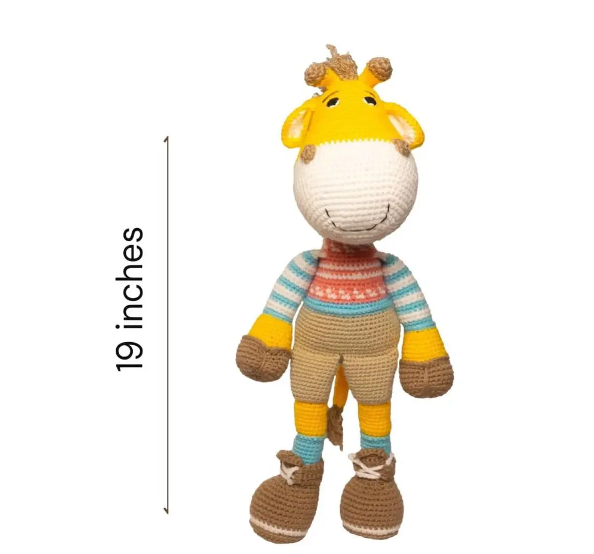 Happy Threads Gerald the Giraffe, Handmade Crochet Toys, 6M+