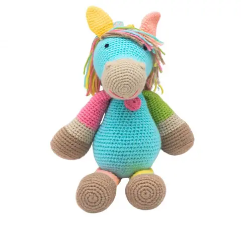 Happy Threads Scout the Horse, Handmade Crochet Toys, 6M+