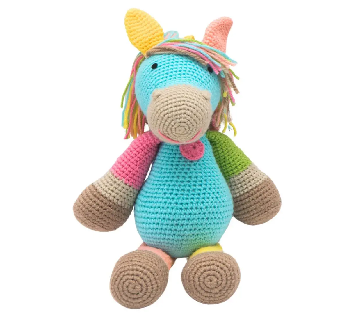 Happy Threads Scout the Horse, Handmade Crochet Toys, 6M+