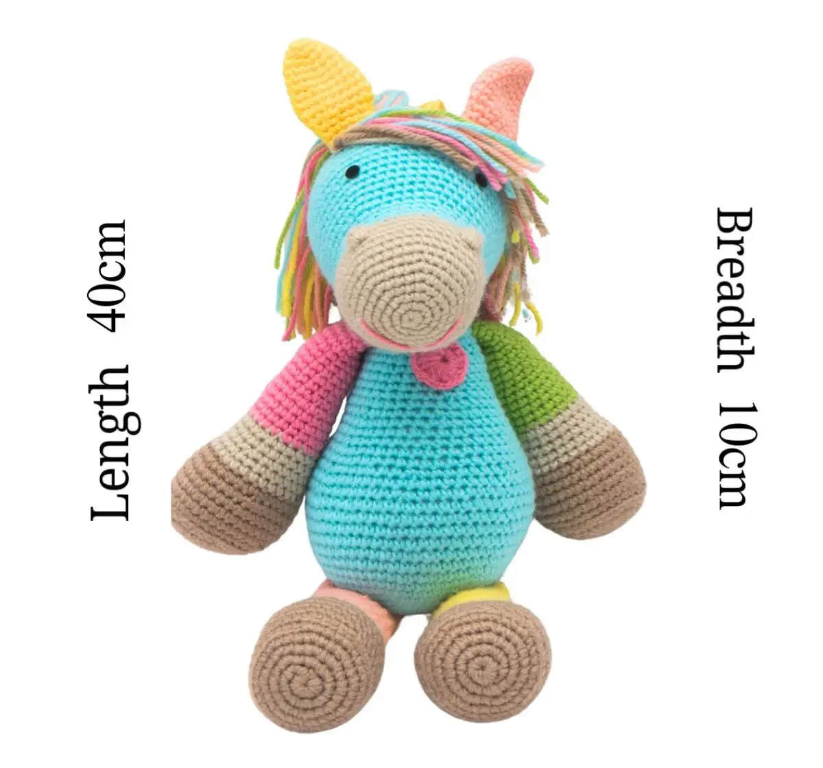 Happy Threads Scout the Horse, Handmade Crochet Toys, 6M+