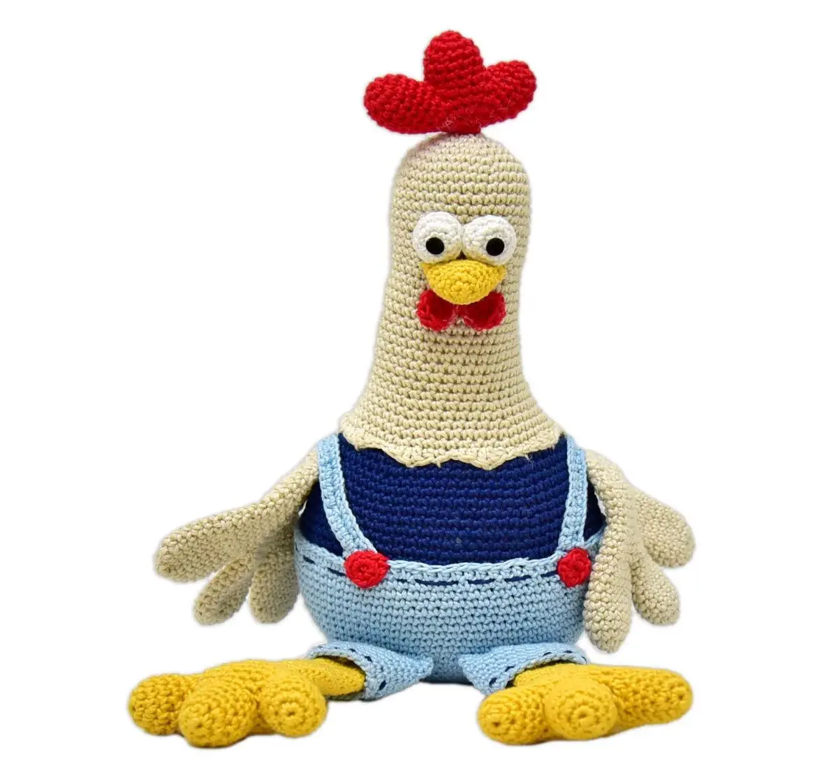 Happy Threads Dorris the Rooster, Handmade Crochet Toys, 6M+