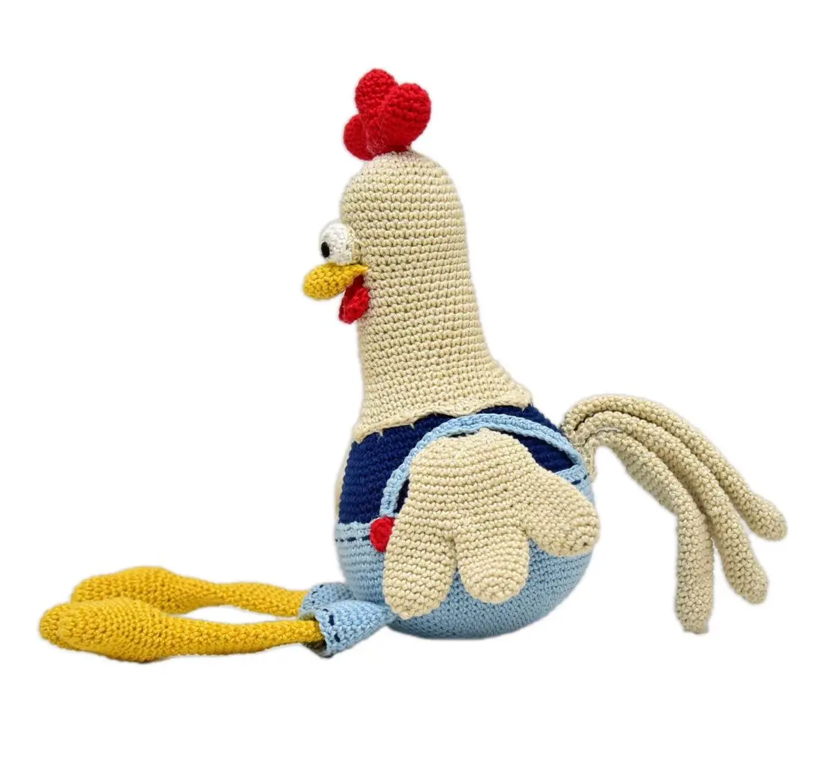 Happy Threads Dorris the Rooster, Handmade Crochet Toys, 6M+