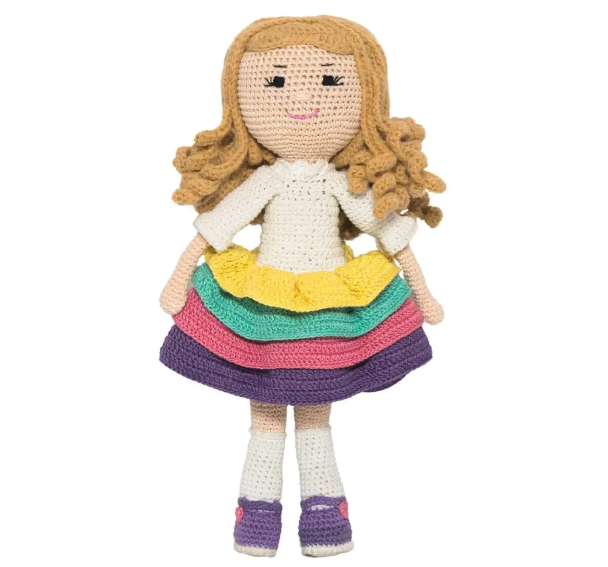 Happy Threads Hopper the Bunny, Handmade Crochet Toys, 6M+