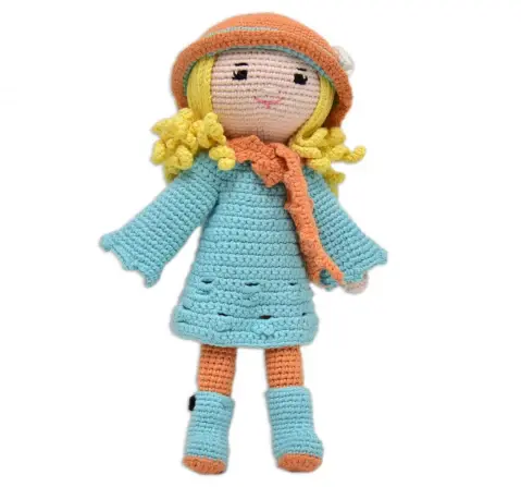 Happy Threads Grace Handmade Crochet Stuffed Dolls, 9M+