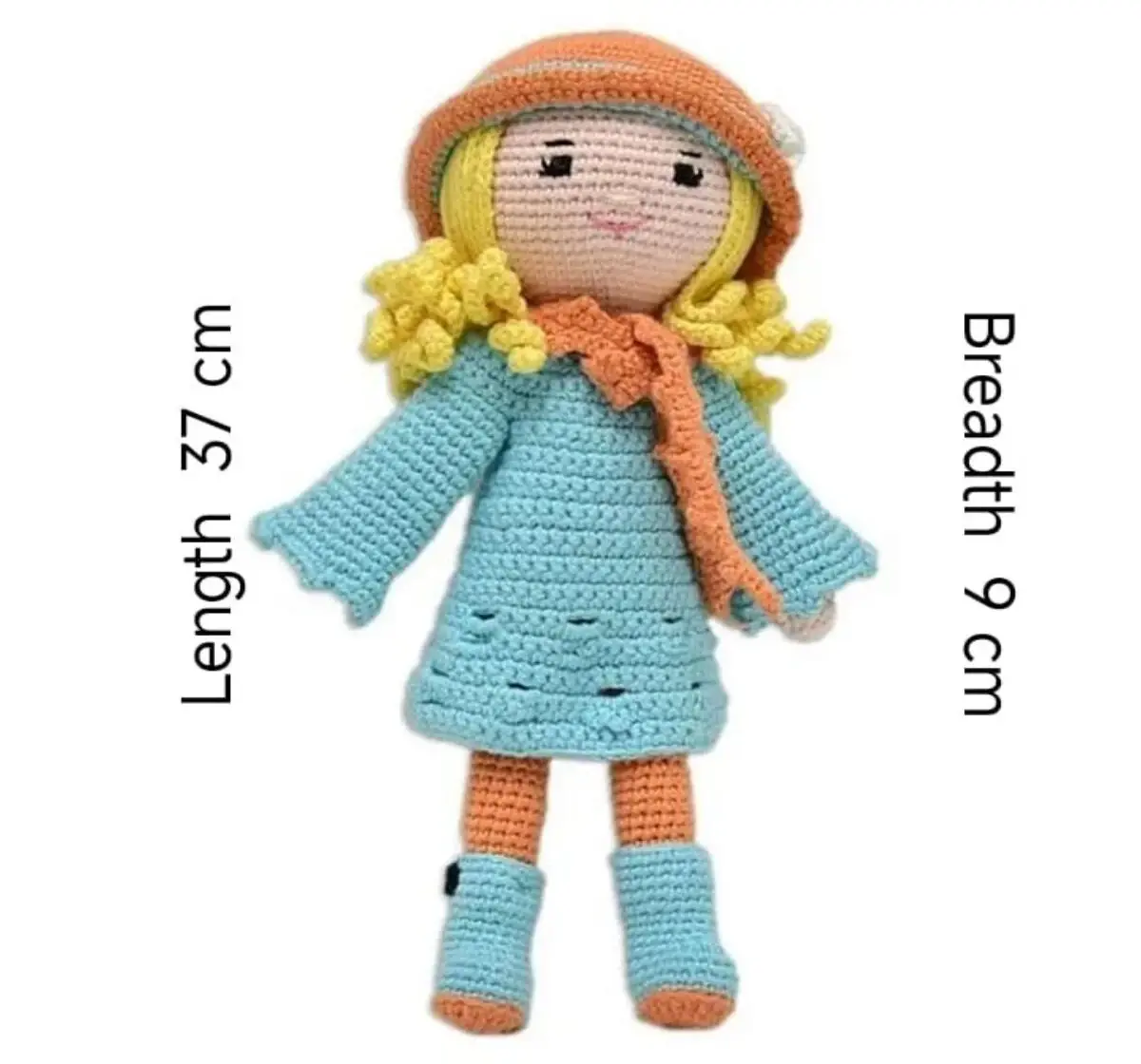 Happy Threads Grace Handmade Crochet Stuffed Dolls, 9M+