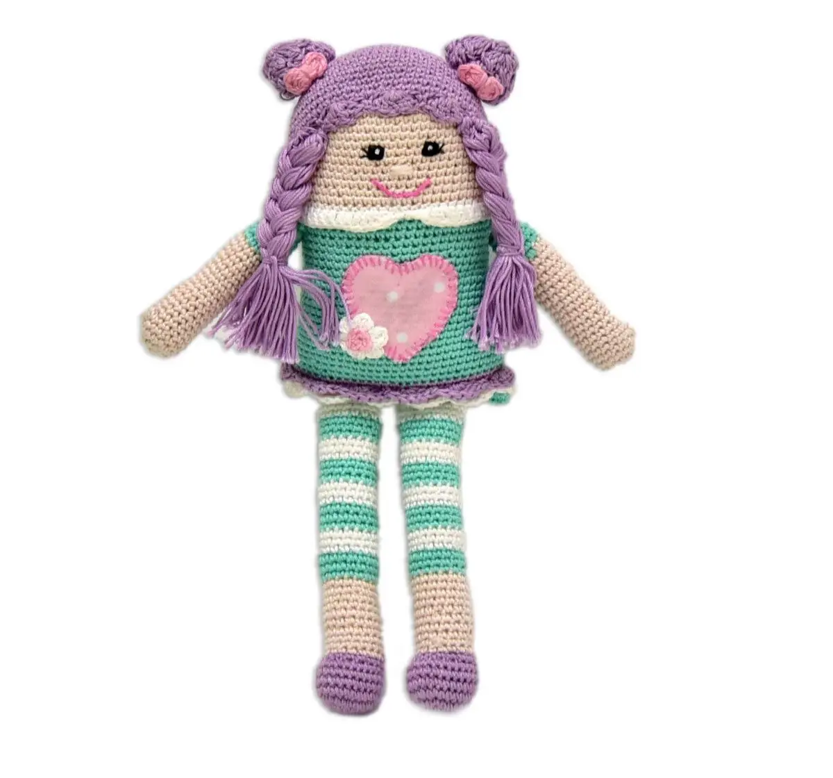 Happy Threads Purple Pie Handmade Crochet Stuffed Doll