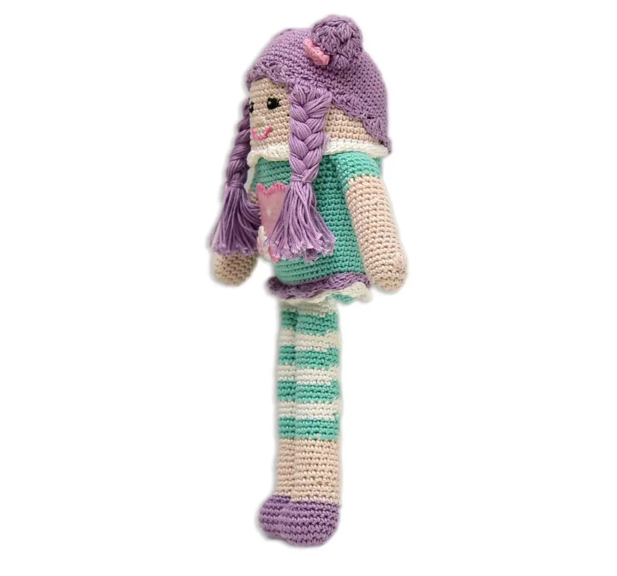 Happy Threads Purple Pie Handmade Crochet Stuffed Doll