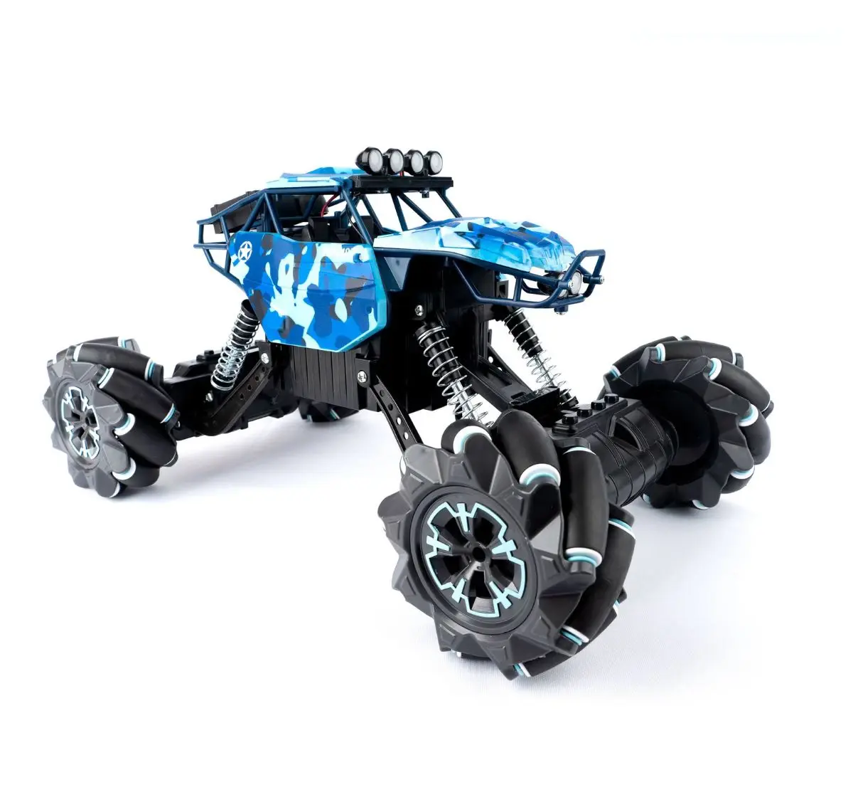 Fundle Trooper Remote Control Car, Rechargeable Sound Effects with LED Lights, Battery Operated RC Car, Marine Blue, 4Y+