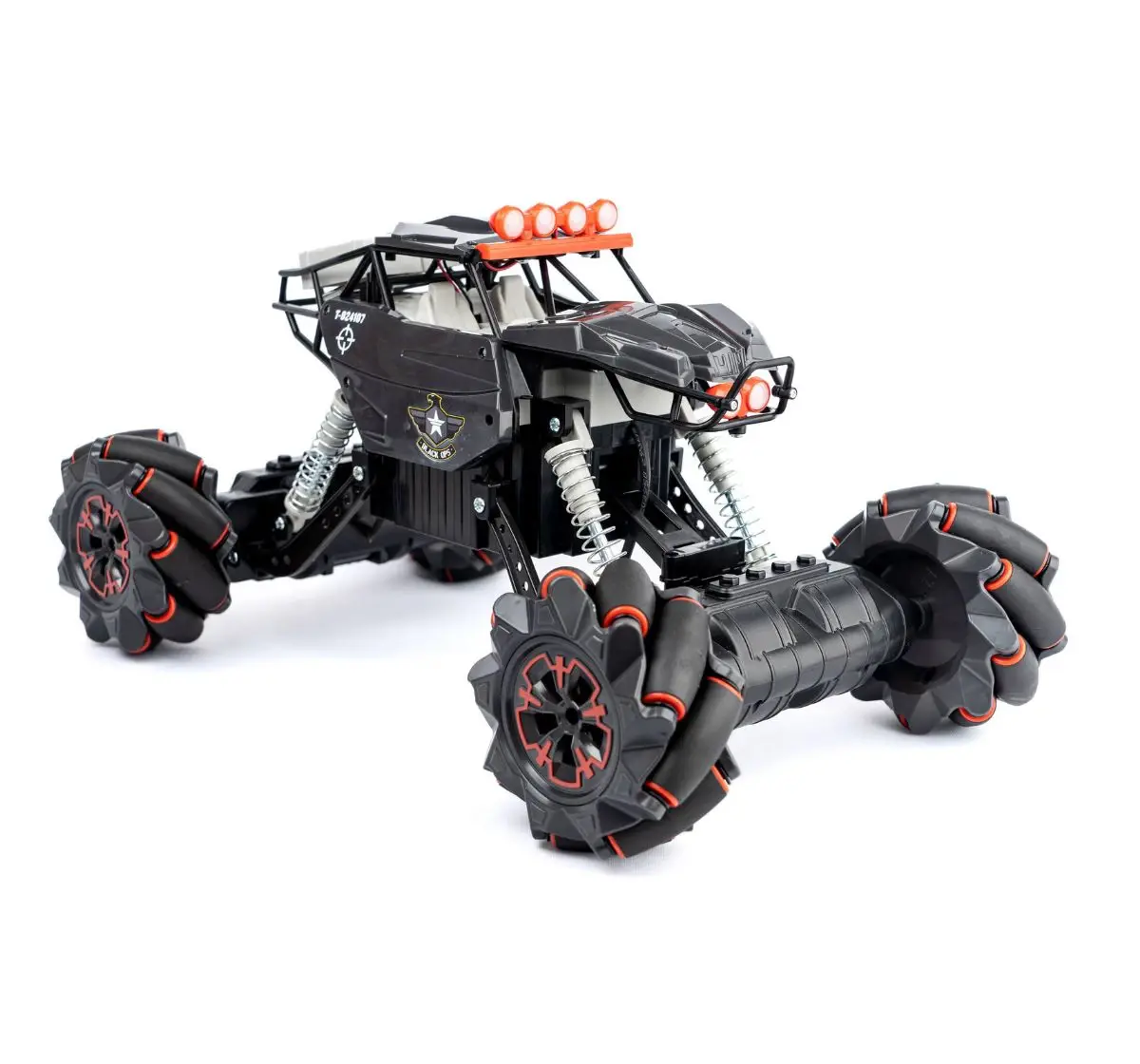 Fundle Trooper Remote Control Car, Rechargeable Sound Effects with LED Lights, Battery Operated RC Car, Commando Grey, 4Y+