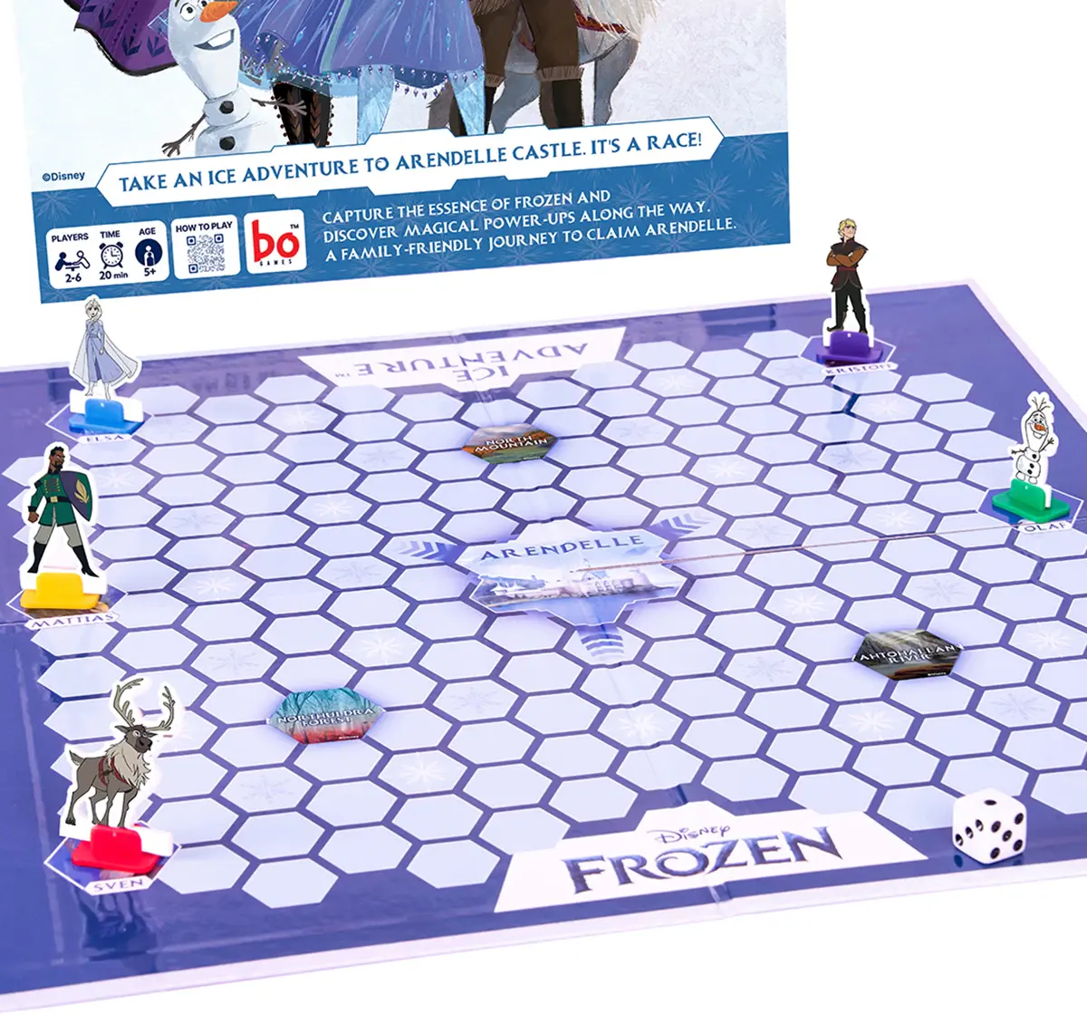 Borad Ice Adventure Frozen Board Game, Race to claim the Castle Game, 3Y+, 2 to 6 Players