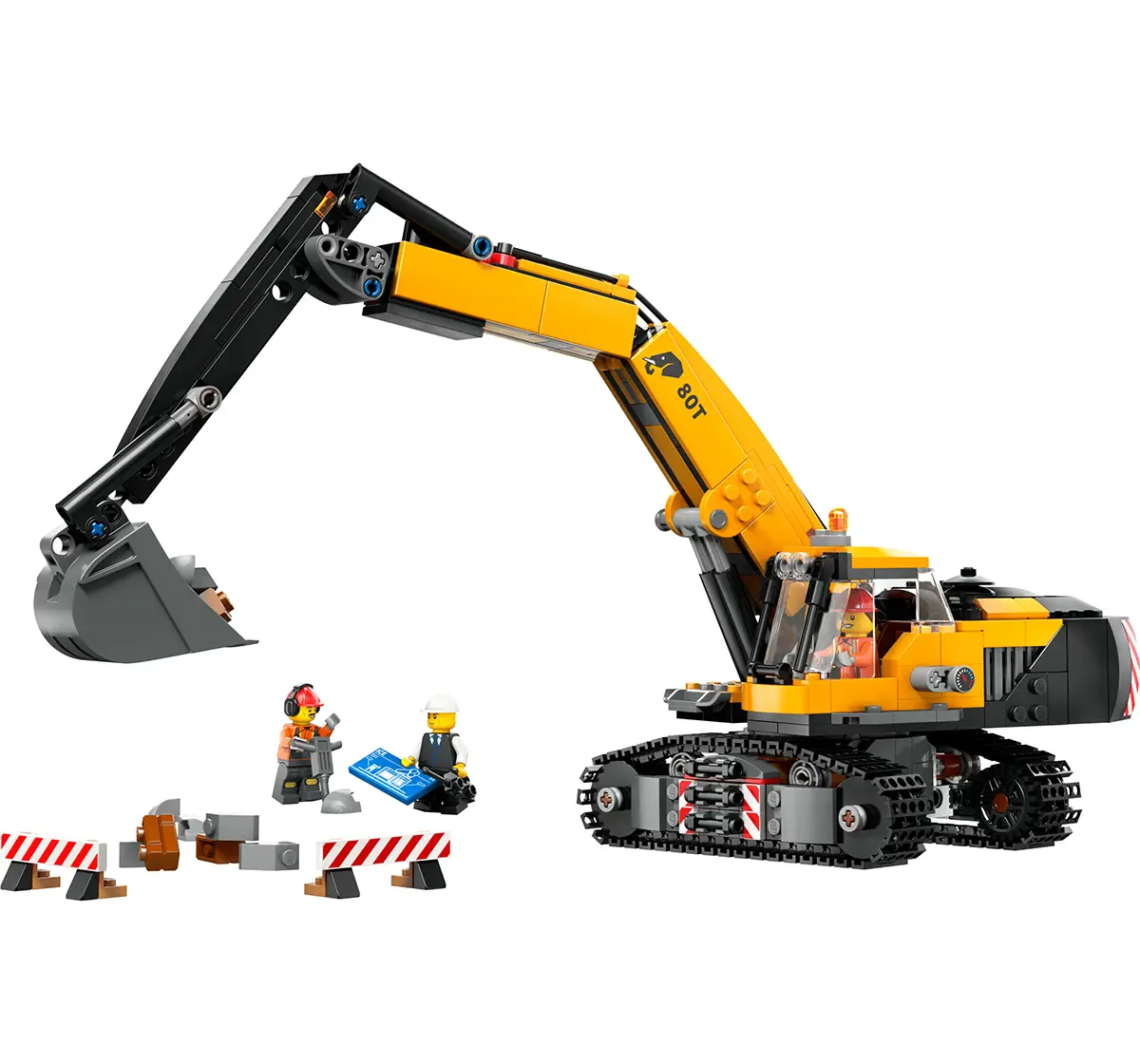 LEGO City Yellow Construction Excavator Toy Digger 60420 (633 Pieces)