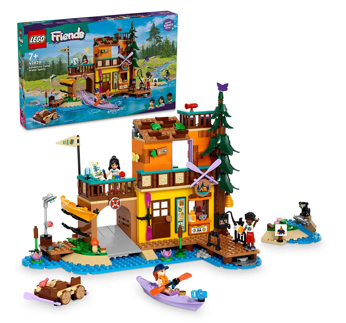 LEGO Friends Adventure Camp Water Sports Building Toy 42626 (628 Pieces)