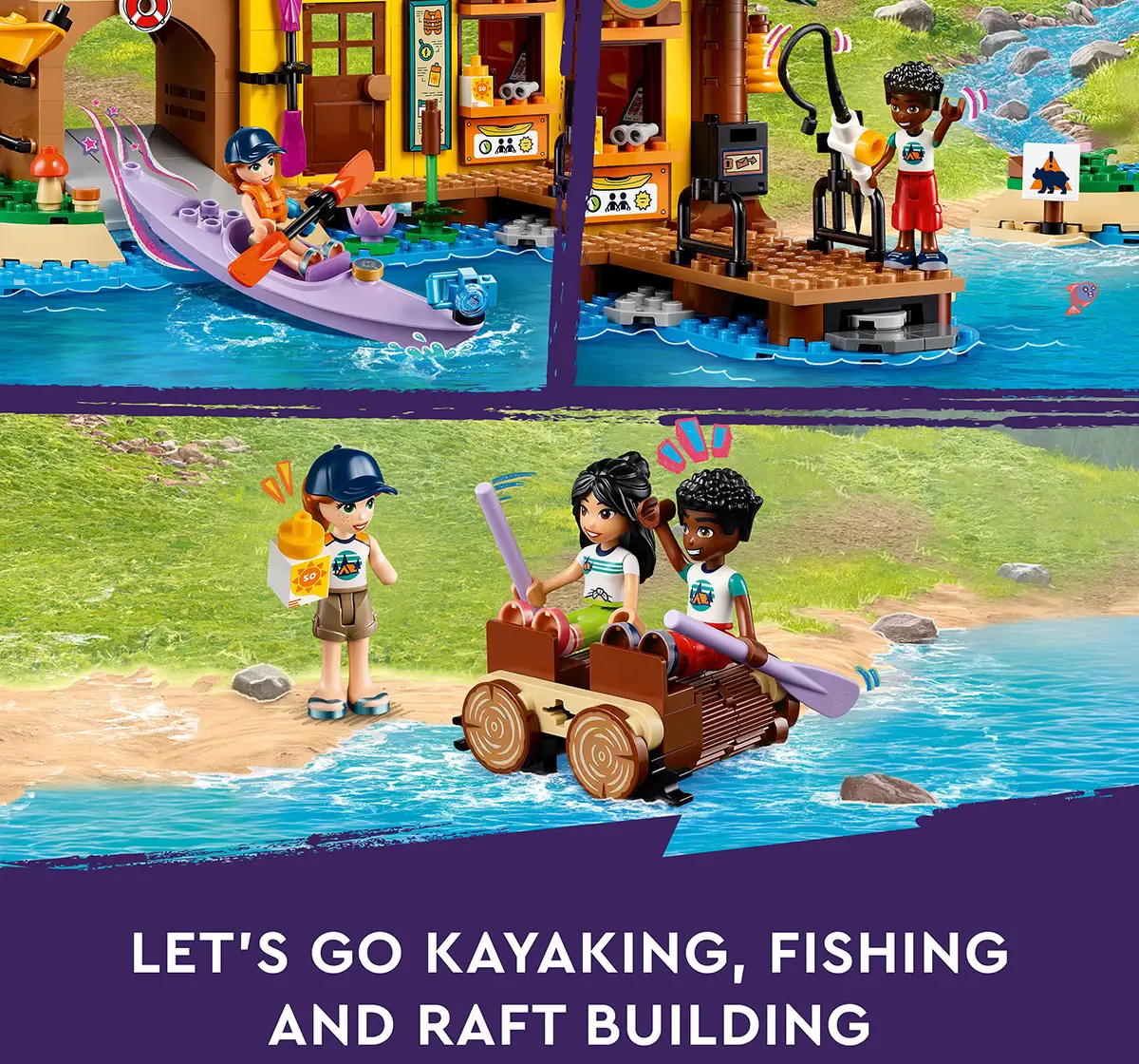 LEGO Friends Adventure Camp Water Sports Building Toy 42626 (628 Pieces)