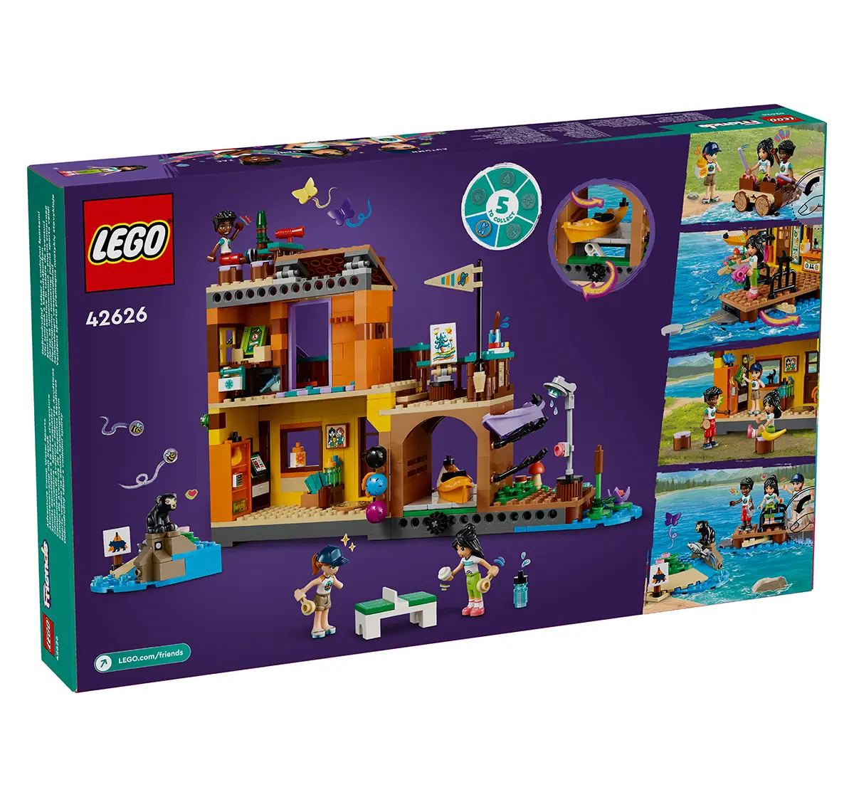 LEGO Friends Adventure Camp Water Sports Building Toy 42626 (628 Pieces)