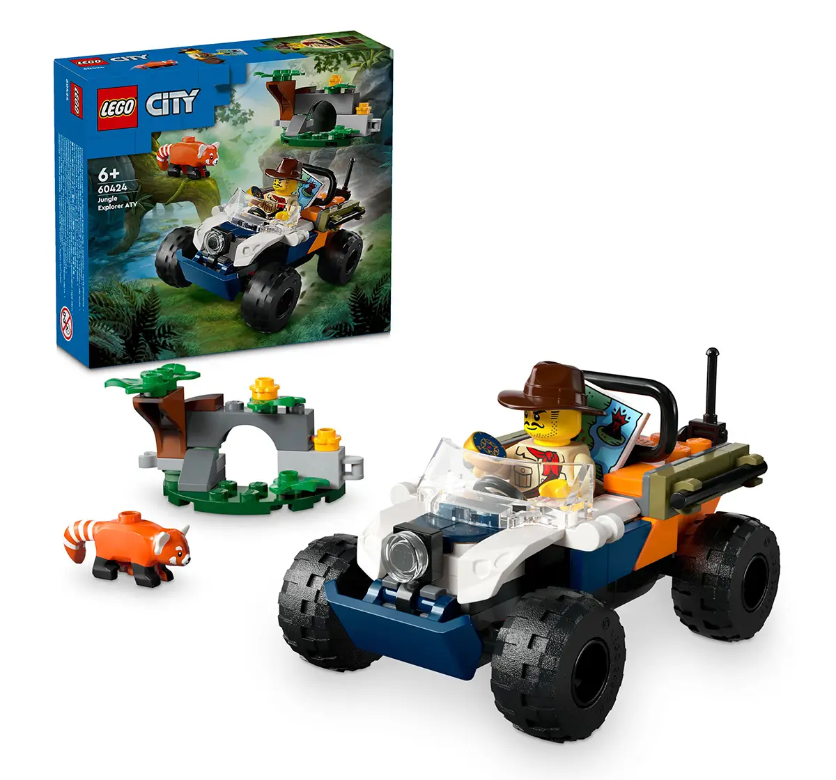 LEGO City Jungle Explorer Atv Red Panda Mission Se T 60424 (92 Pieces)