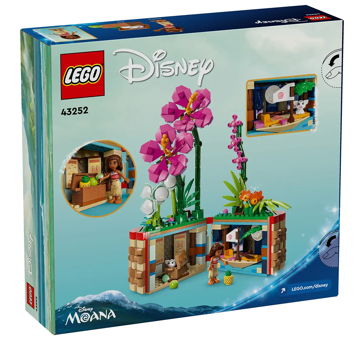 LEGO Disney Moana's Flowerpot Buildable Flower Toy 43252 (619 Pieces)