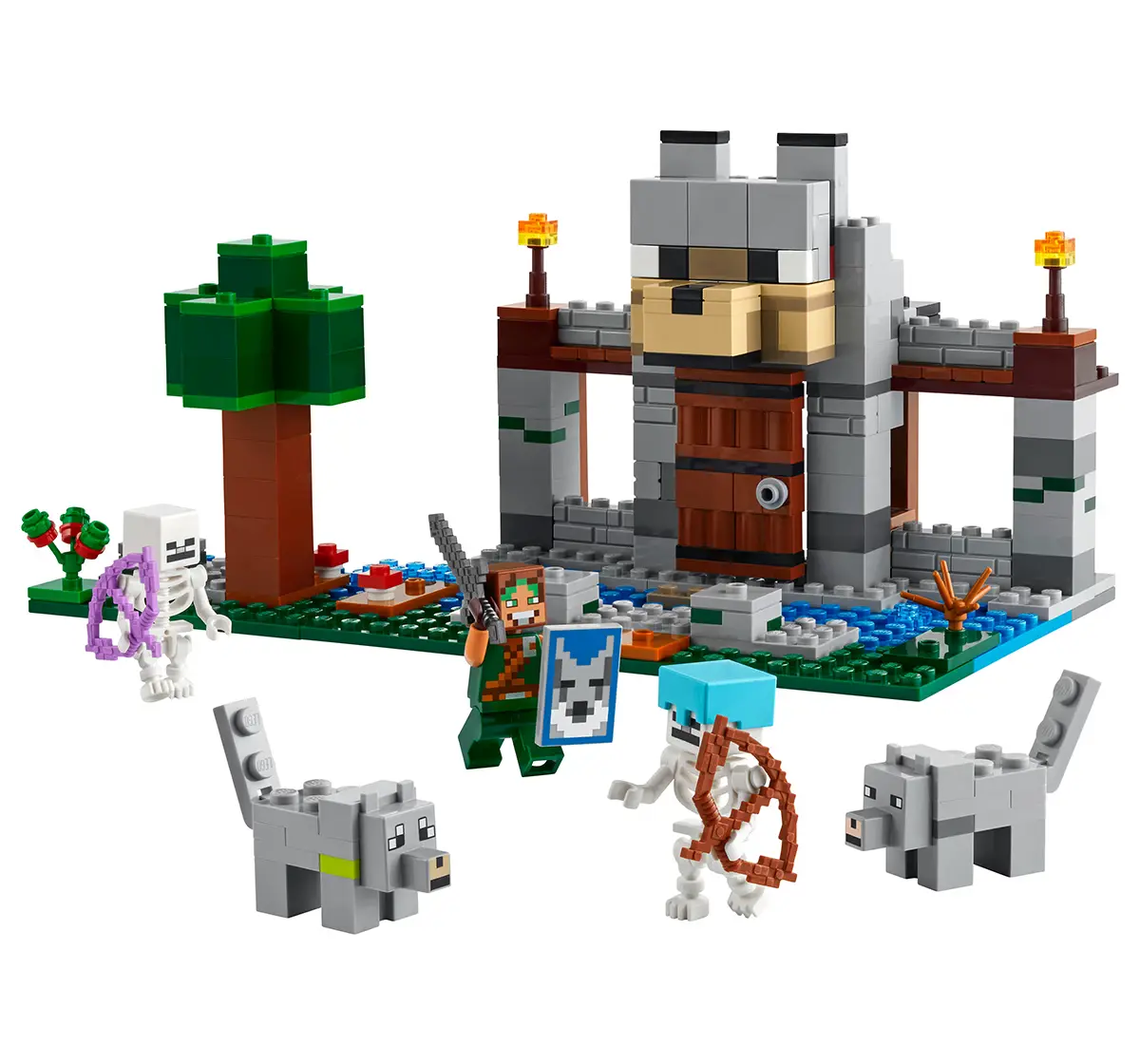 LEGO Minecraft The Wolf Stronghold Fortress Playset 21261 (312 Pieces)