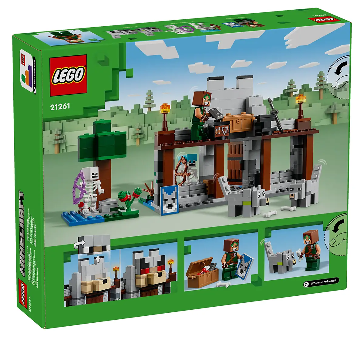 LEGO Minecraft The Wolf Stronghold Fortress Playset 21261 (312 Pieces)