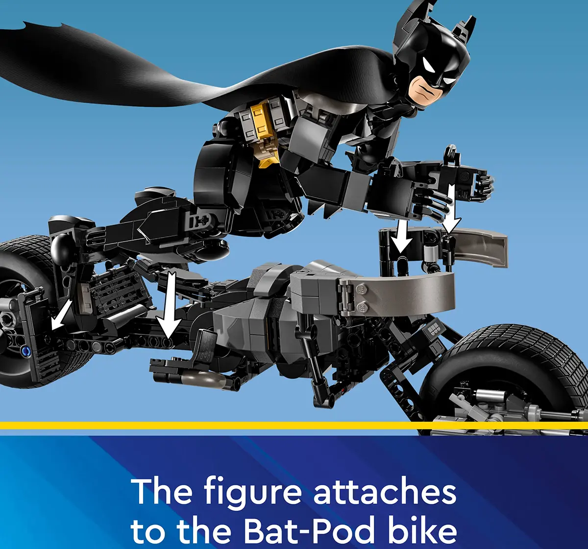 LEGO Dc Batman: Batman Construction Figure & The Bat-Pod Bike 76273 (713 Pieces)