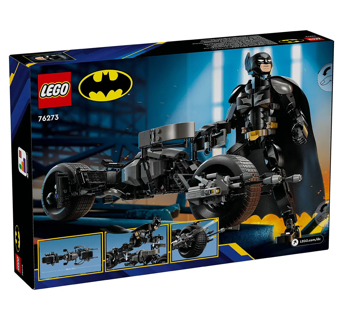 LEGO Dc Batman: Batman Construction Figure & The Bat-Pod Bike 76273 (713 Pieces)