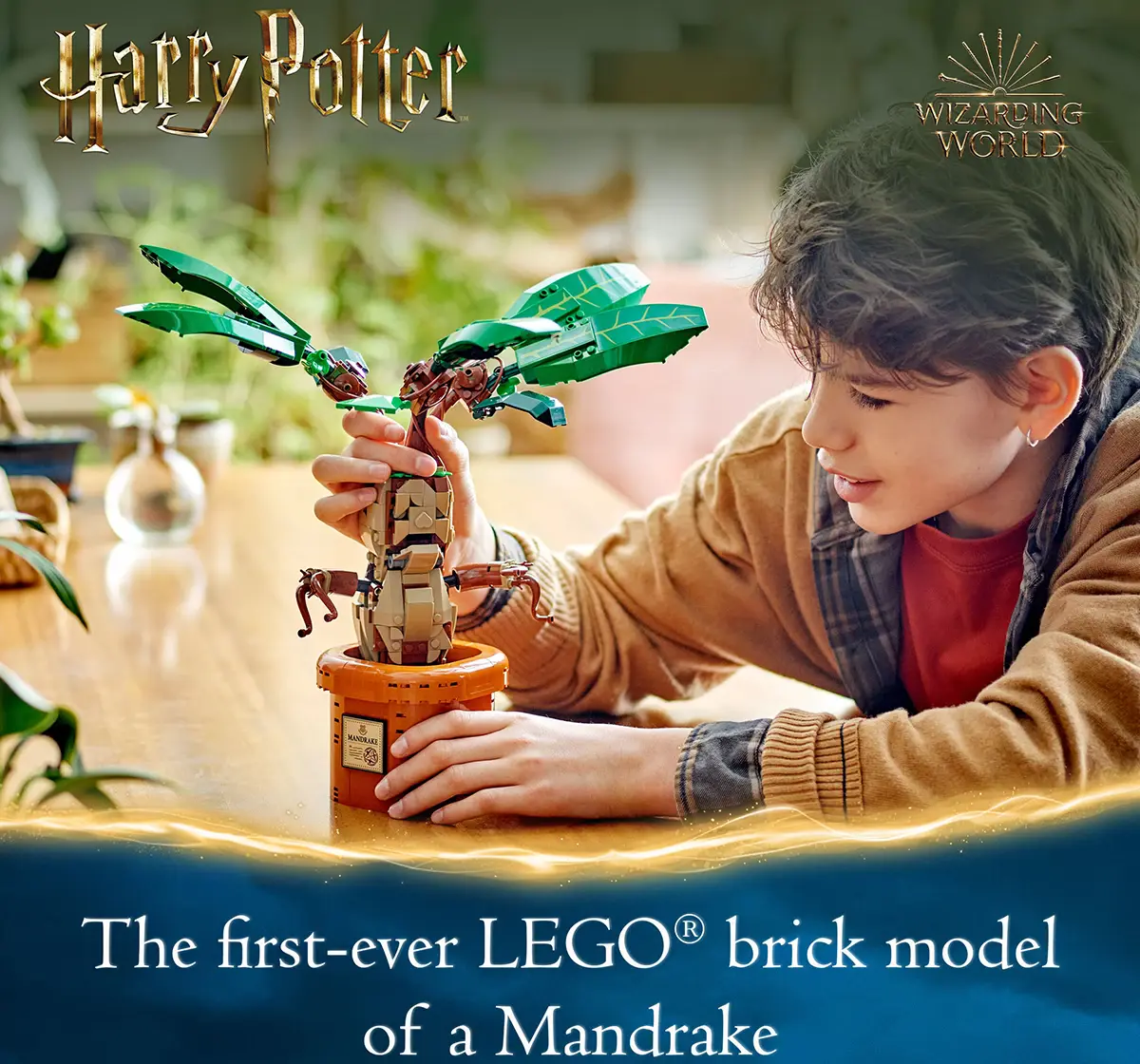 LEGO Harry Potter Mandrake Plant Toy, Magical Gift 76433 (579 Pieces)