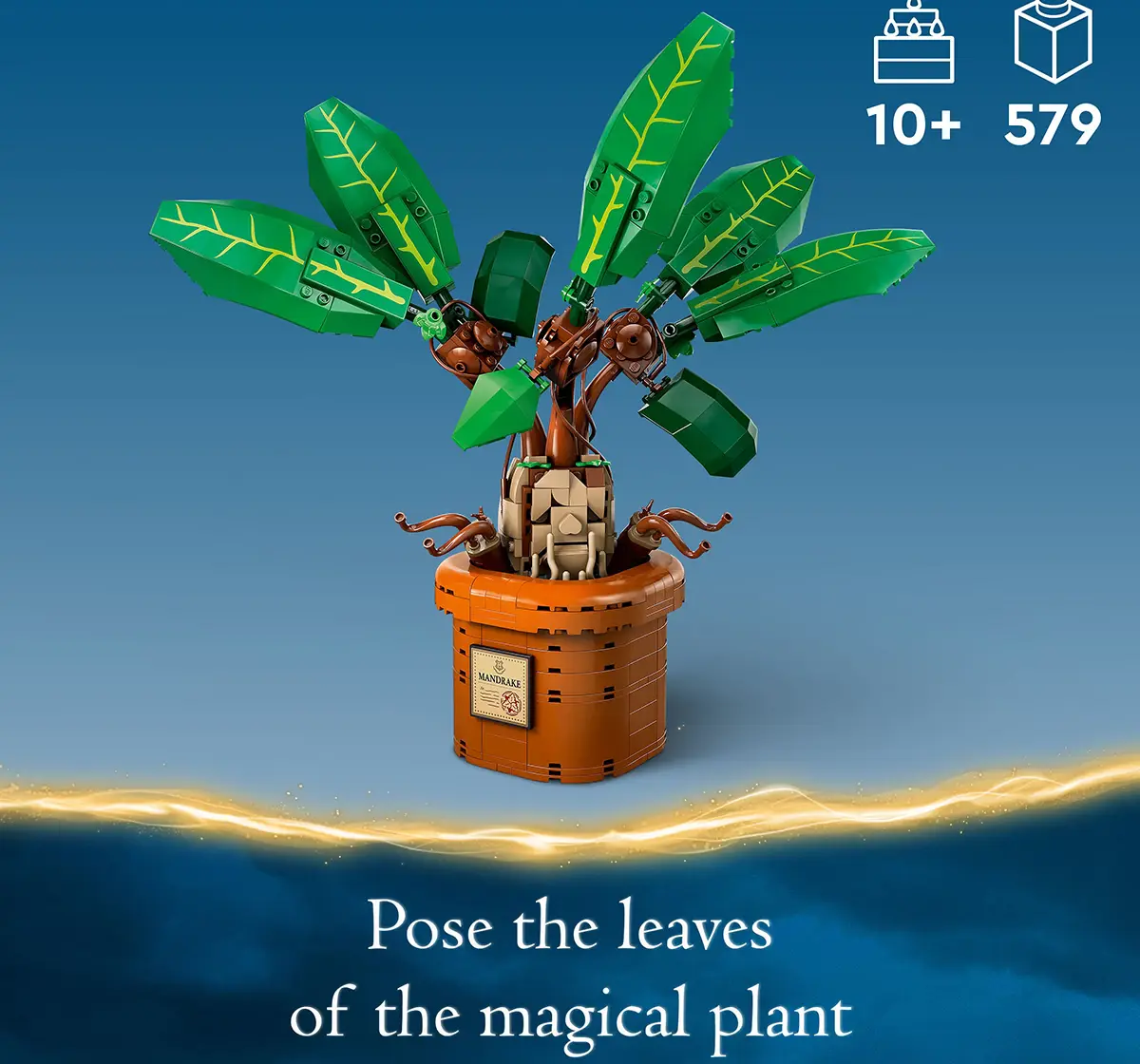 LEGO Harry Potter Mandrake Plant Toy, Magical Gift 76433 (579 Pieces)