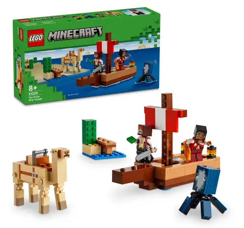 LEGO Minecraft The Pirate Ship Voyage Boat Playset 21259 (166 Pieces)