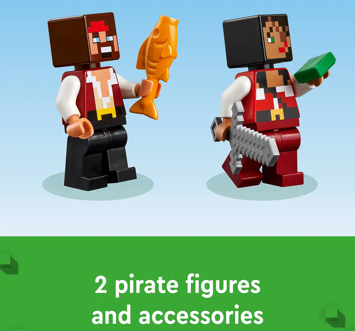 LEGO Minecraft The Pirate Ship Voyage Boat Playset 21259 (166 Pieces)