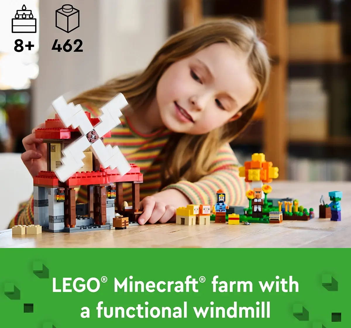 LEGO Minecraft The Windmill Farm Video-Game Set Gift 21262 (462 Pieces)
