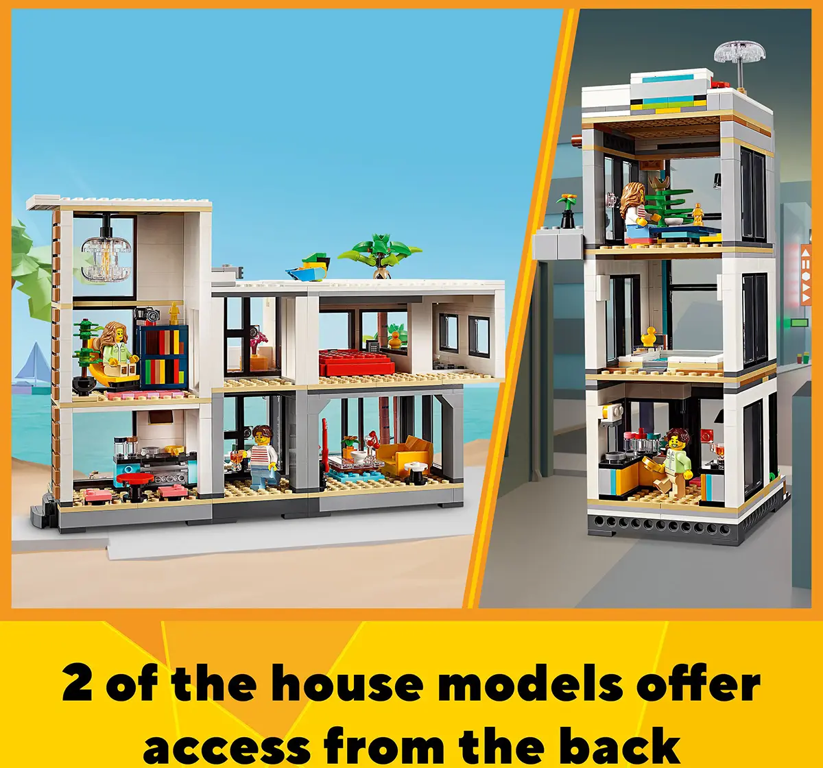 LEGO Creator 3In1 Modern House Toy Playset For Kids 31153 (939 Pieces)