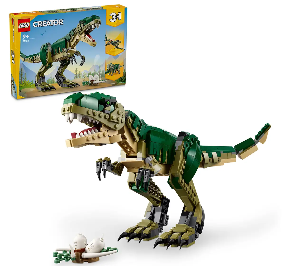 LEGO Creator 3In1 T. Rex, Dinosaur Toy For Kids 31151 (626 Pieces)