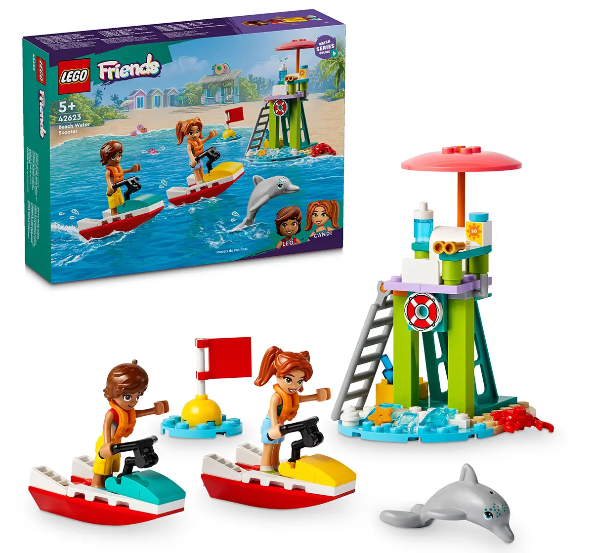 LEGO Friends Beach Water Scooter Lifeguard Toy 42623 (84 Pieces)