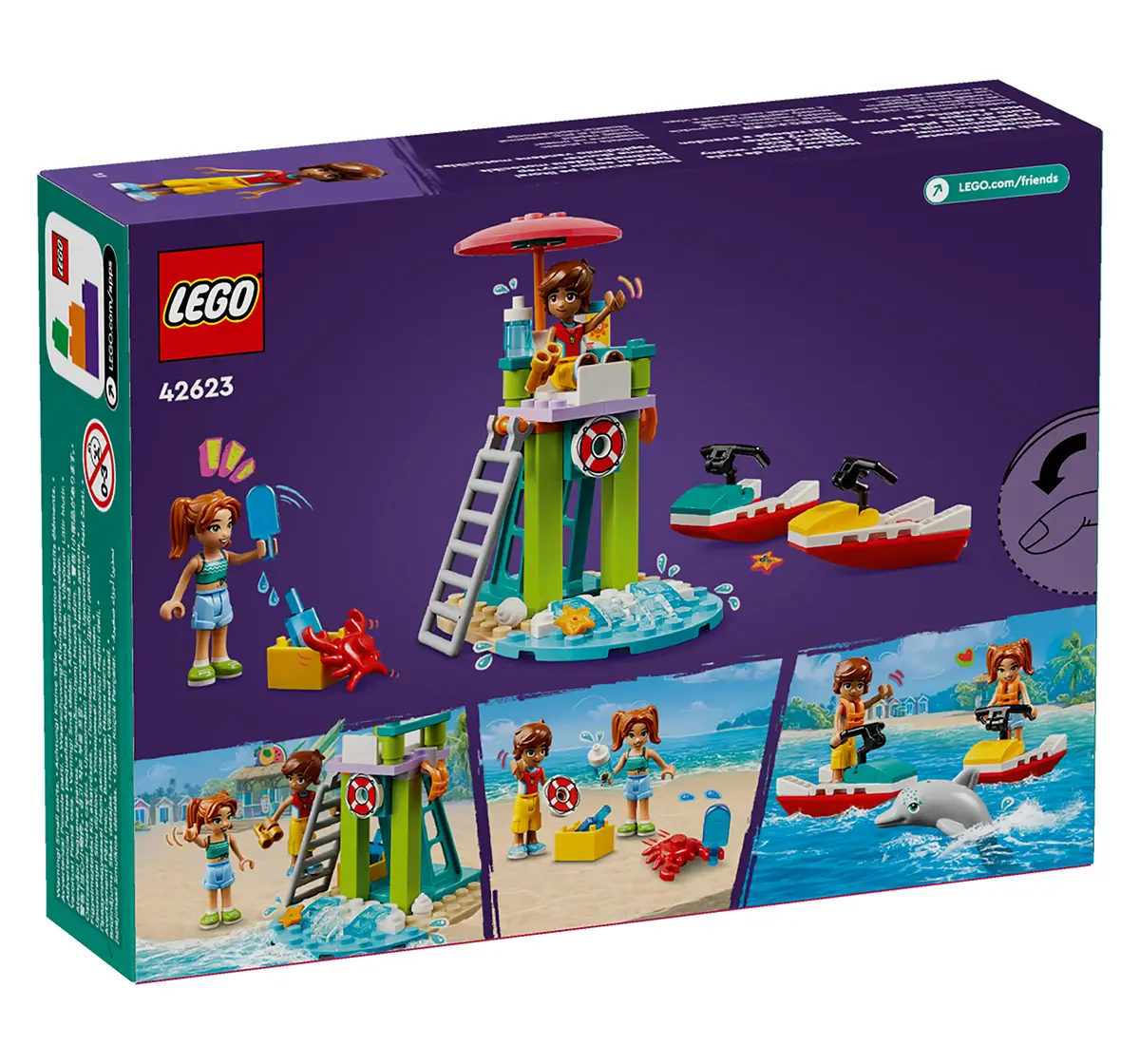 LEGO Friends Beach Water Scooter Lifeguard Toy 42623 (84 Pieces)