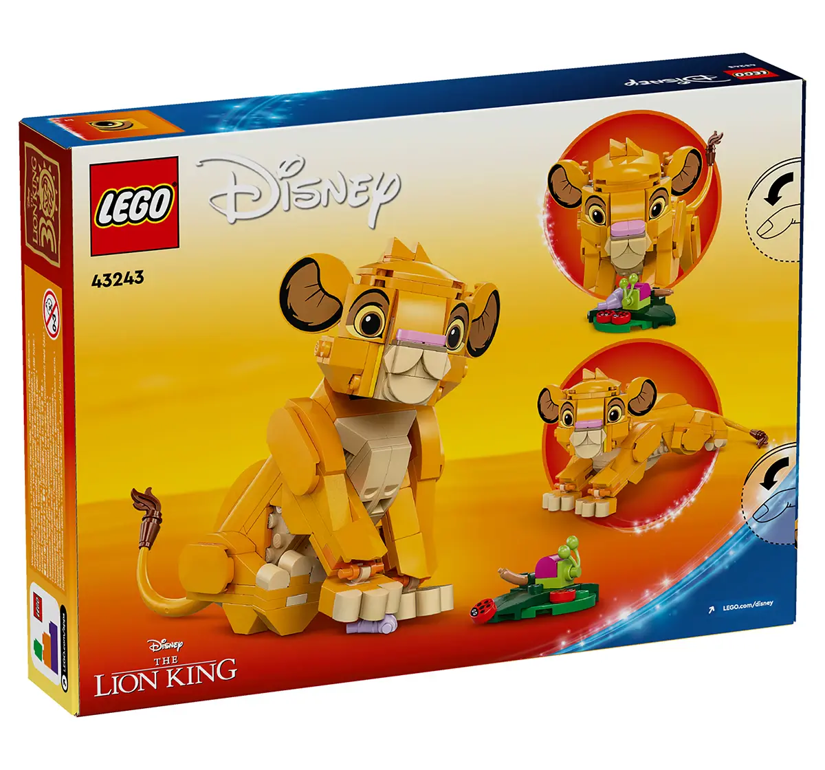 LEGO Disney Simba The Lion King Cub Fun Gift Idea 43243 (222 Pieces)