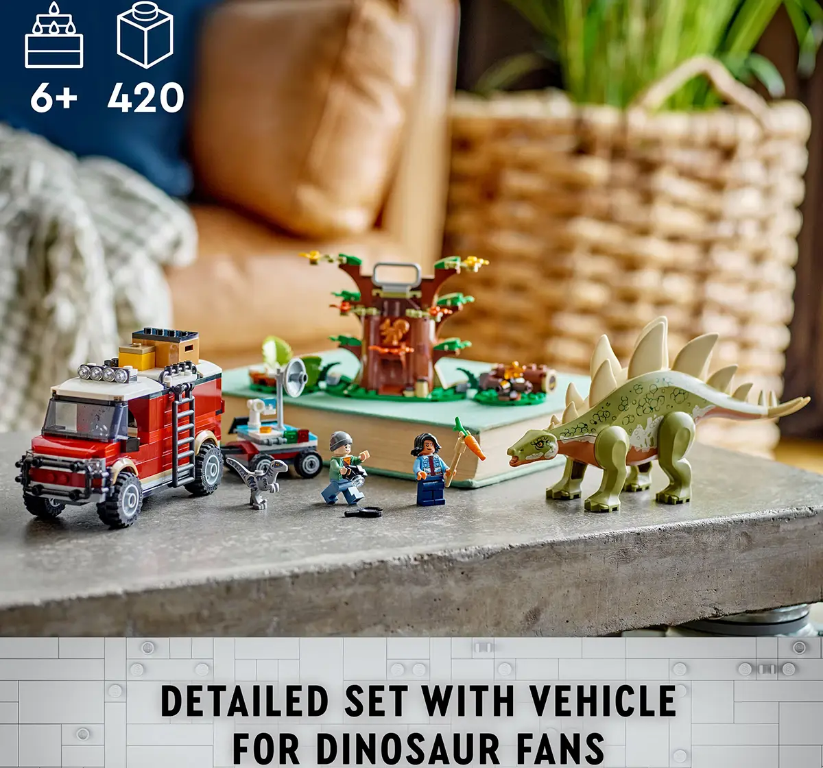 LEGO Jurassic World Dinosaur Missions: Stegosaurus Discovery 76965 (420 Pieces)