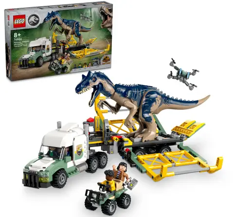 LEGO Jurassic World Dinosaur Missions: Allosaurus Transport Truck 76966 (588 Pieces)